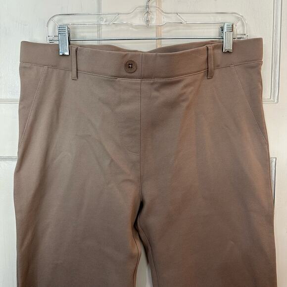 Betabrand Pants Womens Size Petite XL Pull On Bootcut Comfort Brown Tan Work - Picture 4 of 6